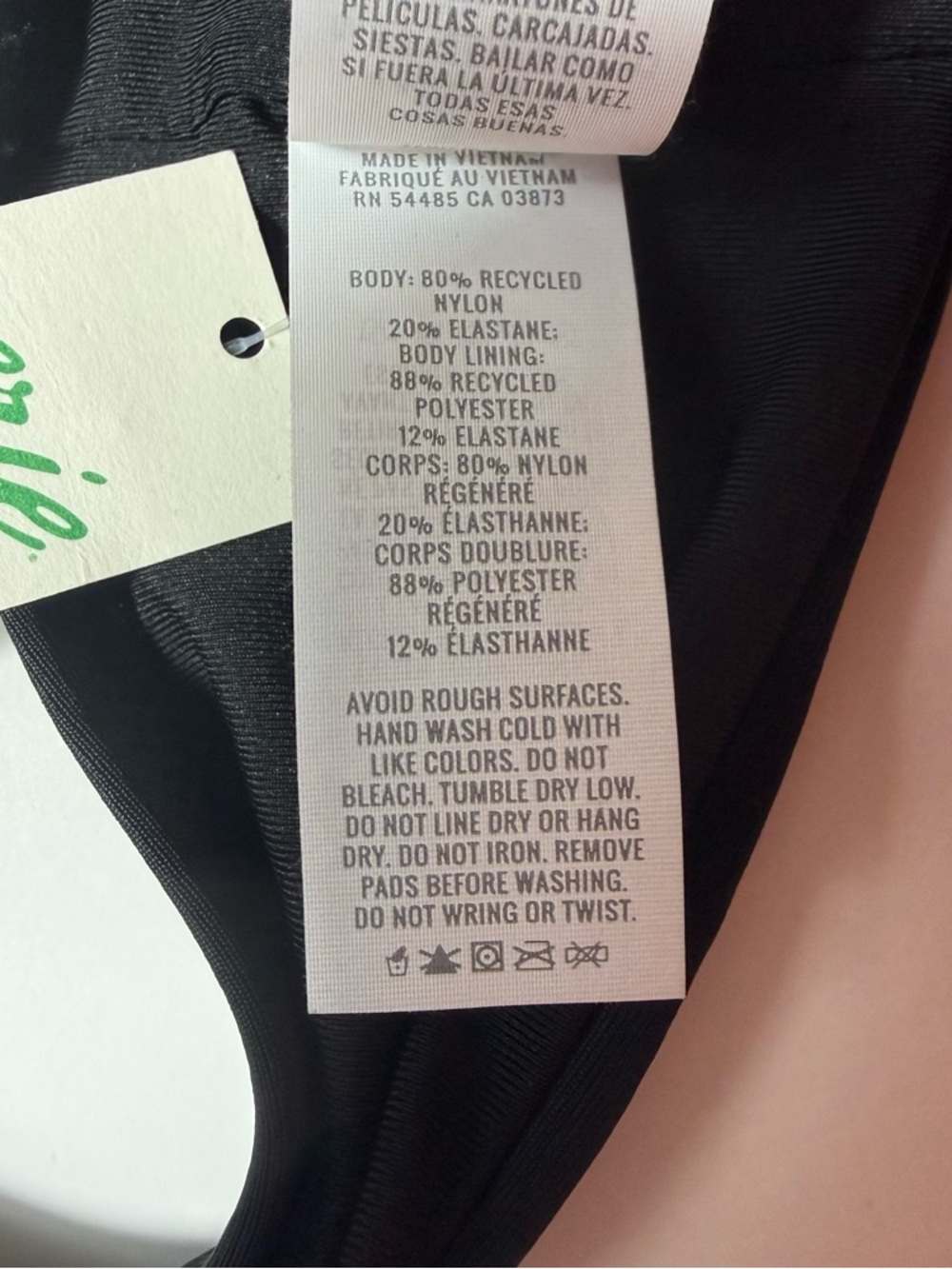 Aerie NWT Black Crossover Halter Bikini Top Size M - Picture 6 of 7